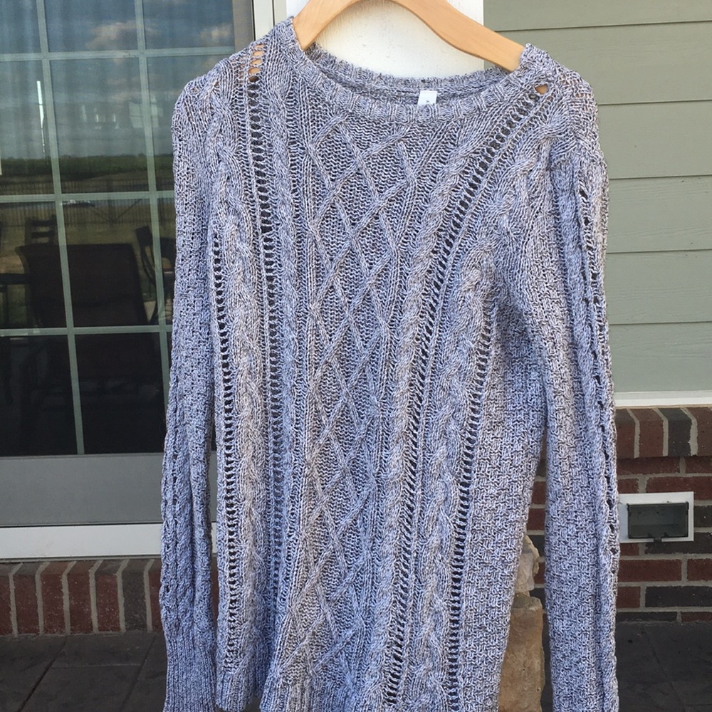 Knitted grey sweater
